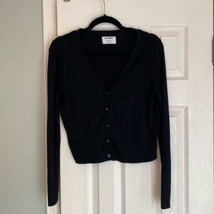 Old navy cropped ribbed cardigan